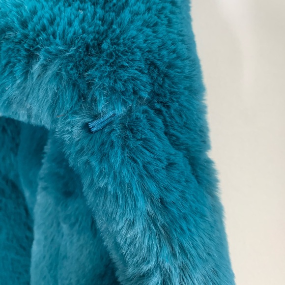 Teal Green Faux Fur Coat Inspired by Phoebe Buffay from Friends - Picture 11 of 12